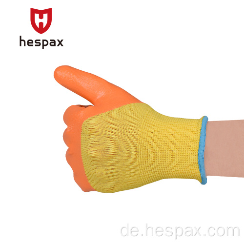 Hespax Schutzhandschuhe nahtlose Nitrilpalme sicher getaucht